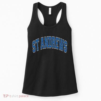 St Andrews Arched Blue Text Women's Tank Top