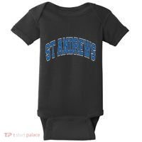 St Andrews Arched Blue Text Baby Bodysuit thumb 0