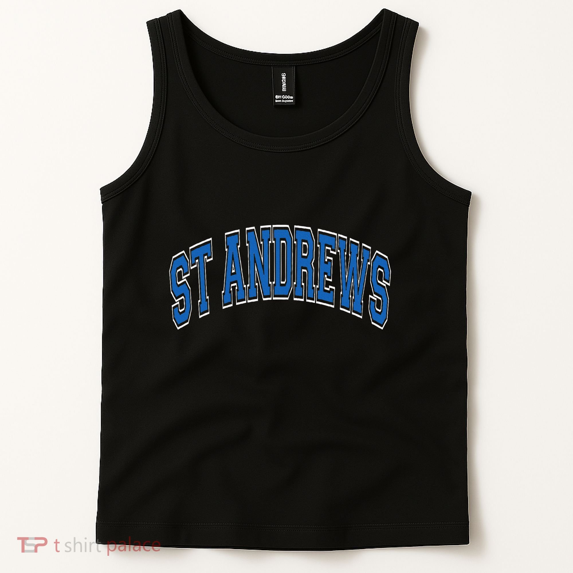 St Andrews Arched Blue Text Tank Top