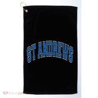 St Andrews Arched Blue Text Golf Towel thumb 0