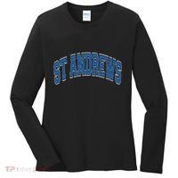 St Andrews Arched Blue Text Women's Long Sleeve Shirt thumb 0