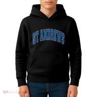 St Andrews Arched Blue Text Kids Hoodie thumb 4