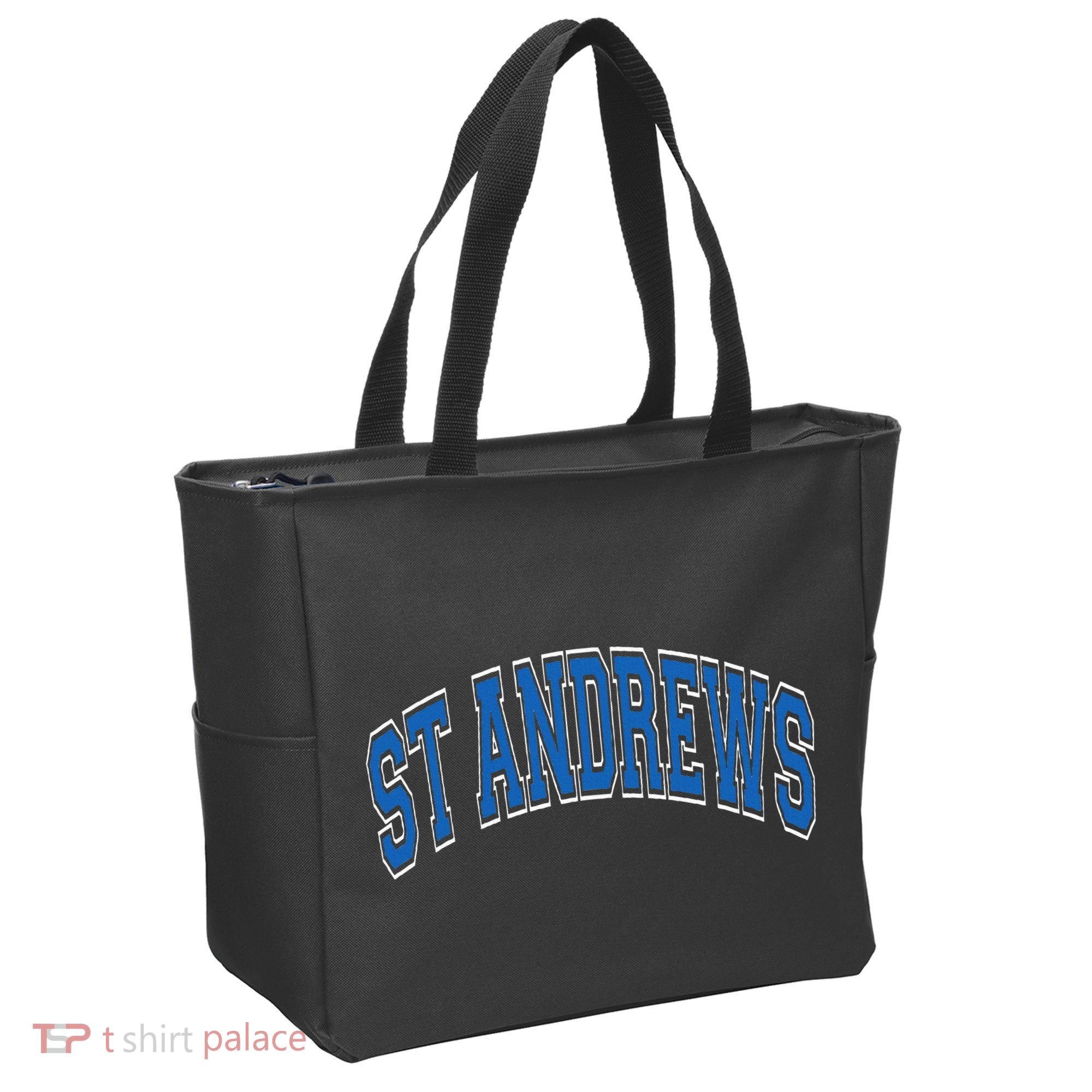 St Andrews Arched Blue Text Tote Bag