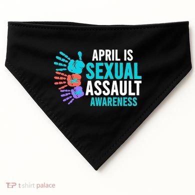 Sexual Assault Awareness Month Sexual Assault Awareness USA-Made Doggie Bandana