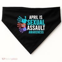 Sexual Assault Awareness Month Sexual Assault Awareness USA-Made Doggie Bandana thumb 0