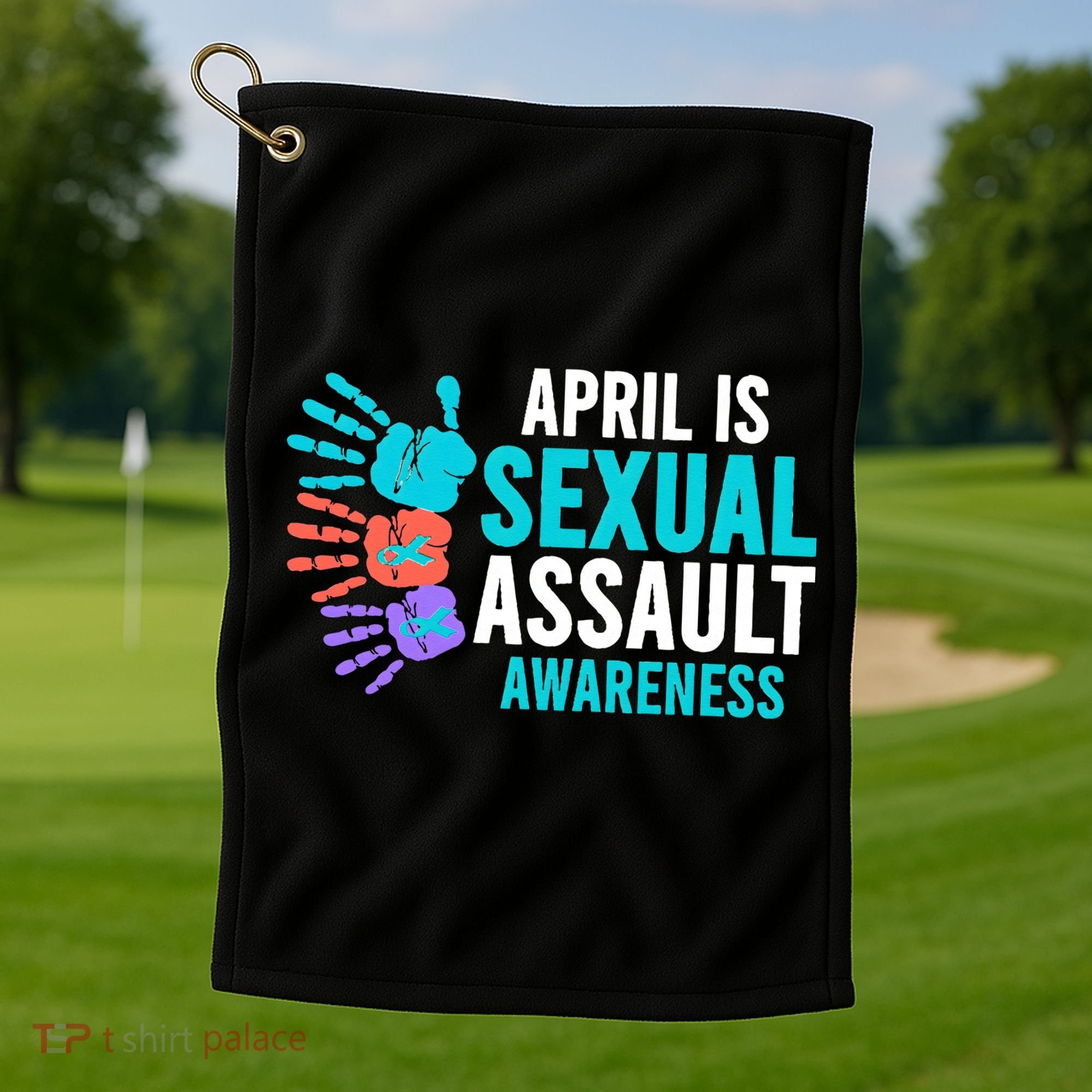 Sexual Assault Awareness Month Sexual Assault Awareness Golf Towel