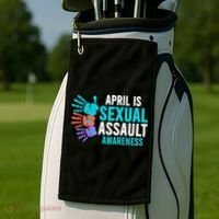 Sexual Assault Awareness Month Sexual Assault Awareness Golf Towel thumb 2