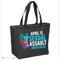 Sexual Assault Awareness Month Sexual Assault Awareness Tote Bag thumb 2
