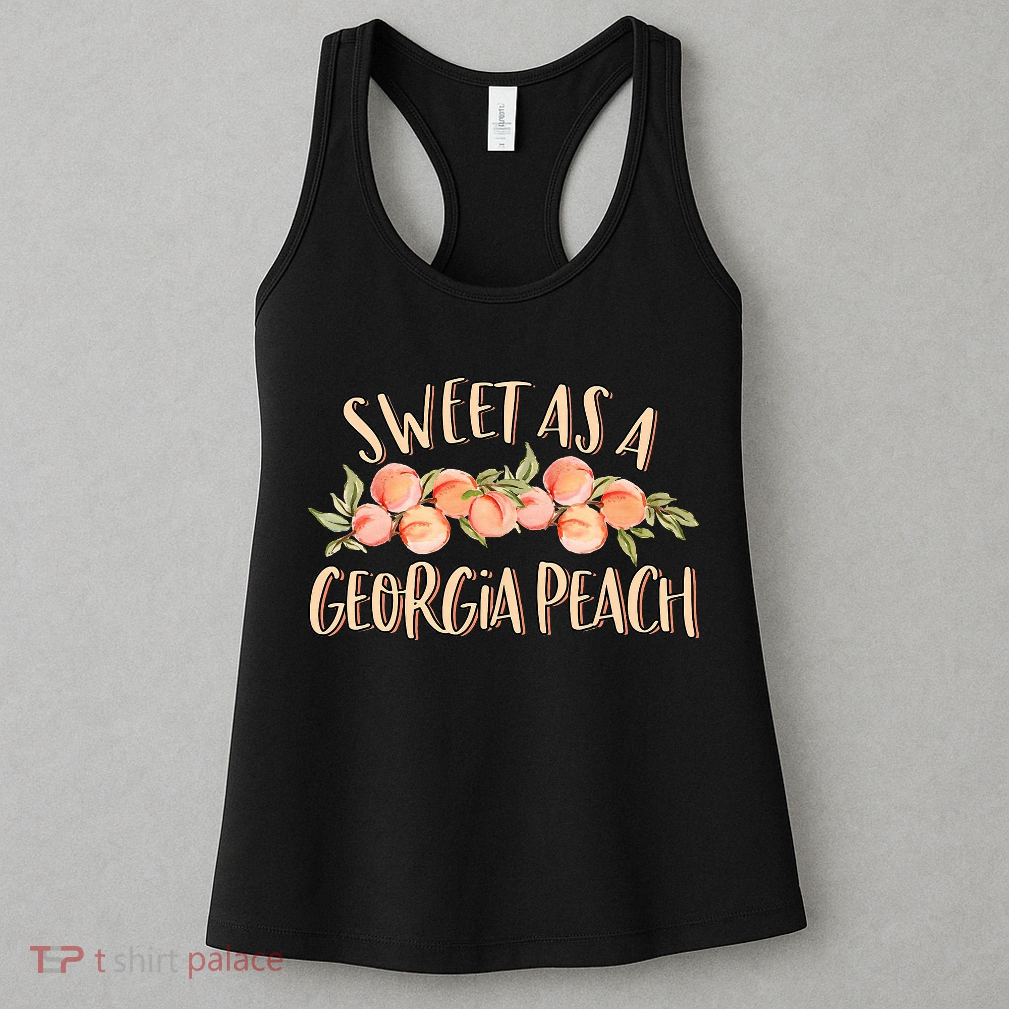 Sweet As A Georgia Peach Cute Funny Southern Georgia Women's Tank Top