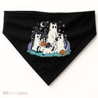 Spooky and Adorable Black Cat Halloween Costumes USA-Made Doggie Bandana thumb 0