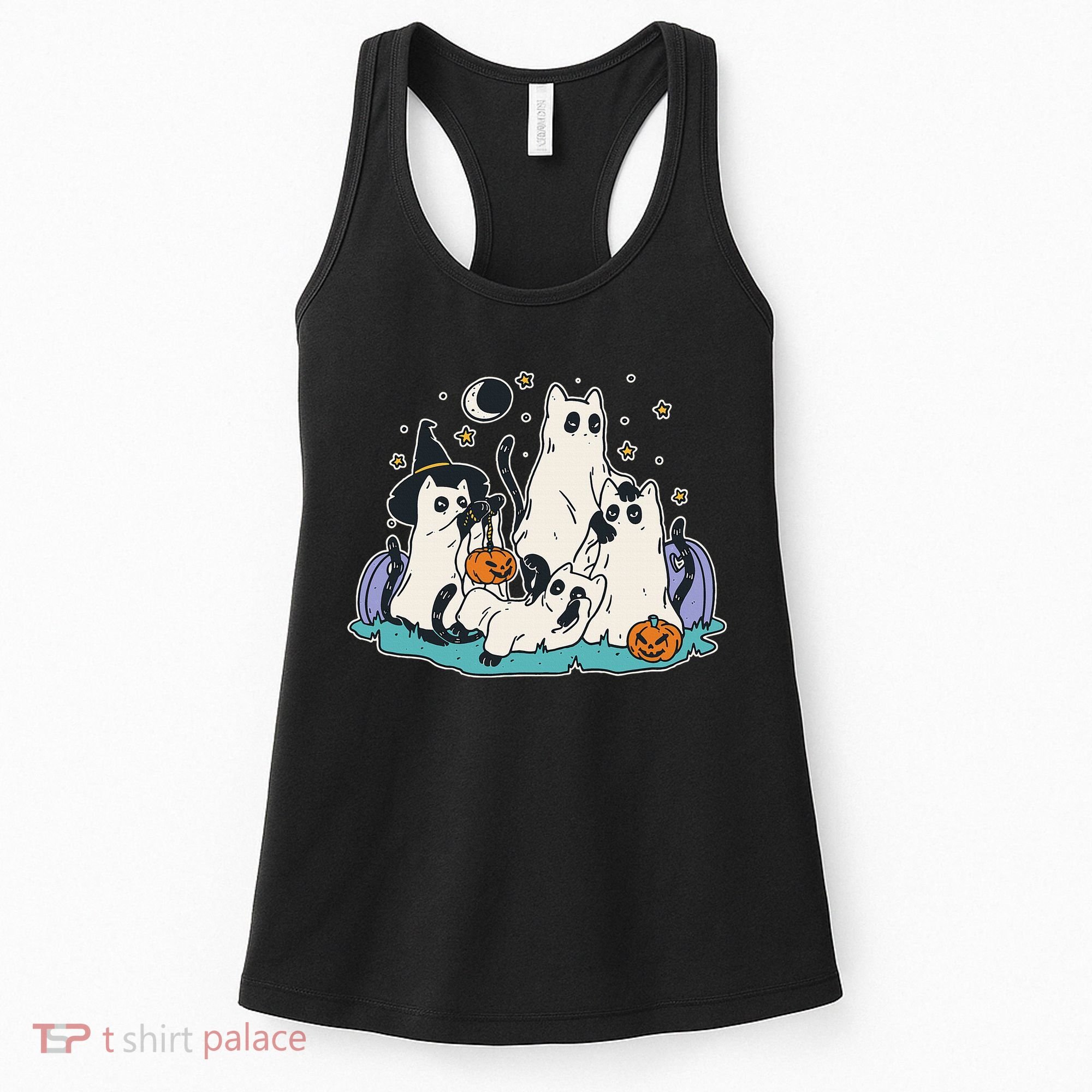 Spooky and Adorable Black Cat Halloween Costumes Women's Tank Top