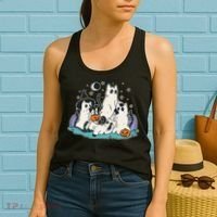 Spooky and Adorable Black Cat Halloween Costumes Women's Tank Top thumb 2