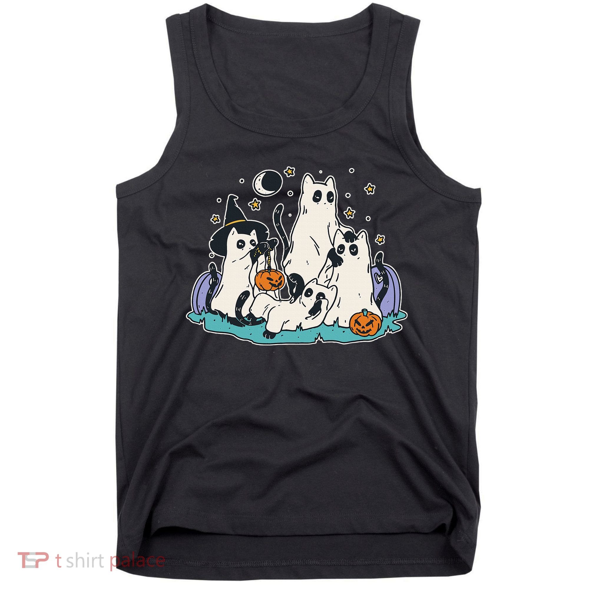Spooky and Adorable Black Cat Halloween Costumes Tank Top