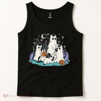 Spooky and Adorable Black Cat Halloween Costumes Tank Top thumb 2