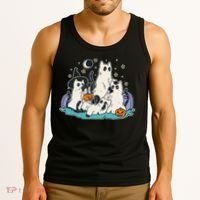 Spooky and Adorable Black Cat Halloween Costumes Tank Top thumb 3