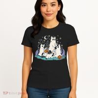 Spooky and Adorable Black Cat Halloween Costumes Women's T-Shirt thumb 4