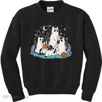 Spooky and Adorable Black Cat Halloween Costumes Kids Sweatshirt thumb 0