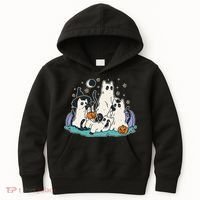 Spooky and Adorable Black Cat Halloween Costumes Kids Hoodie thumb 0