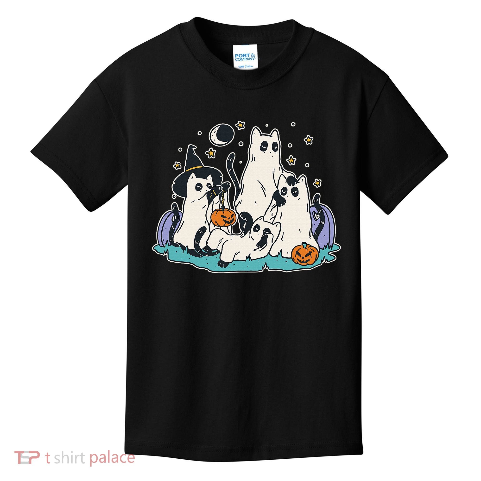 Spooky and Adorable Black Cat Halloween Costumes Kids T-Shirt