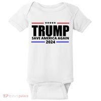 Save America Again Trump 2024 Political Baby Bodysuit thumb 0