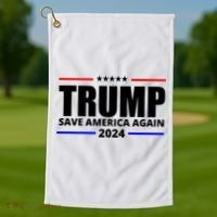 Save America Again Trump 2024 Political Golf Towel thumb 1