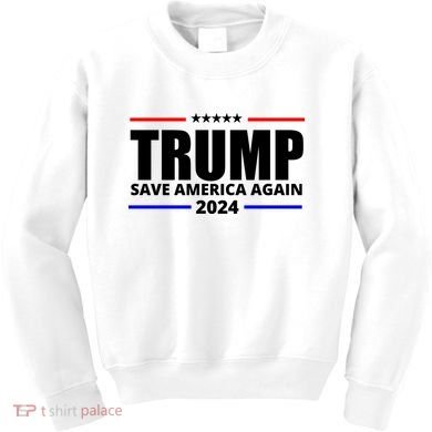 Save America Again Trump 2024 Political Kids Sweatshirt