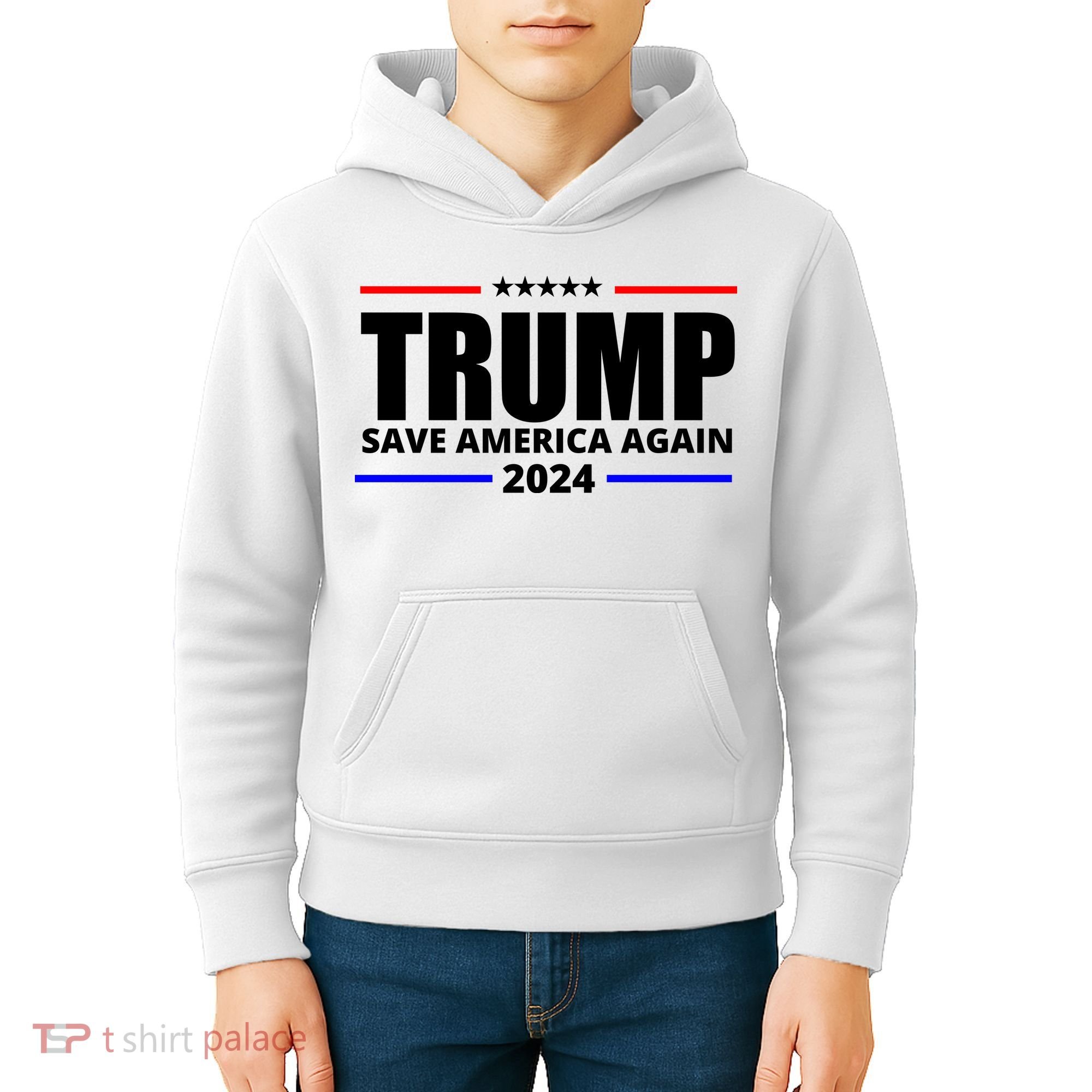 Save America Again Trump 2024 Political Kids Hoodie