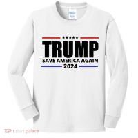 Save America Again Trump 2024 Political Kids Long Sleeve Shirt thumb 0
