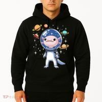 Space Axolotl Astronaut Planet Space Aesthetic Goth  Hoodie thumb 2