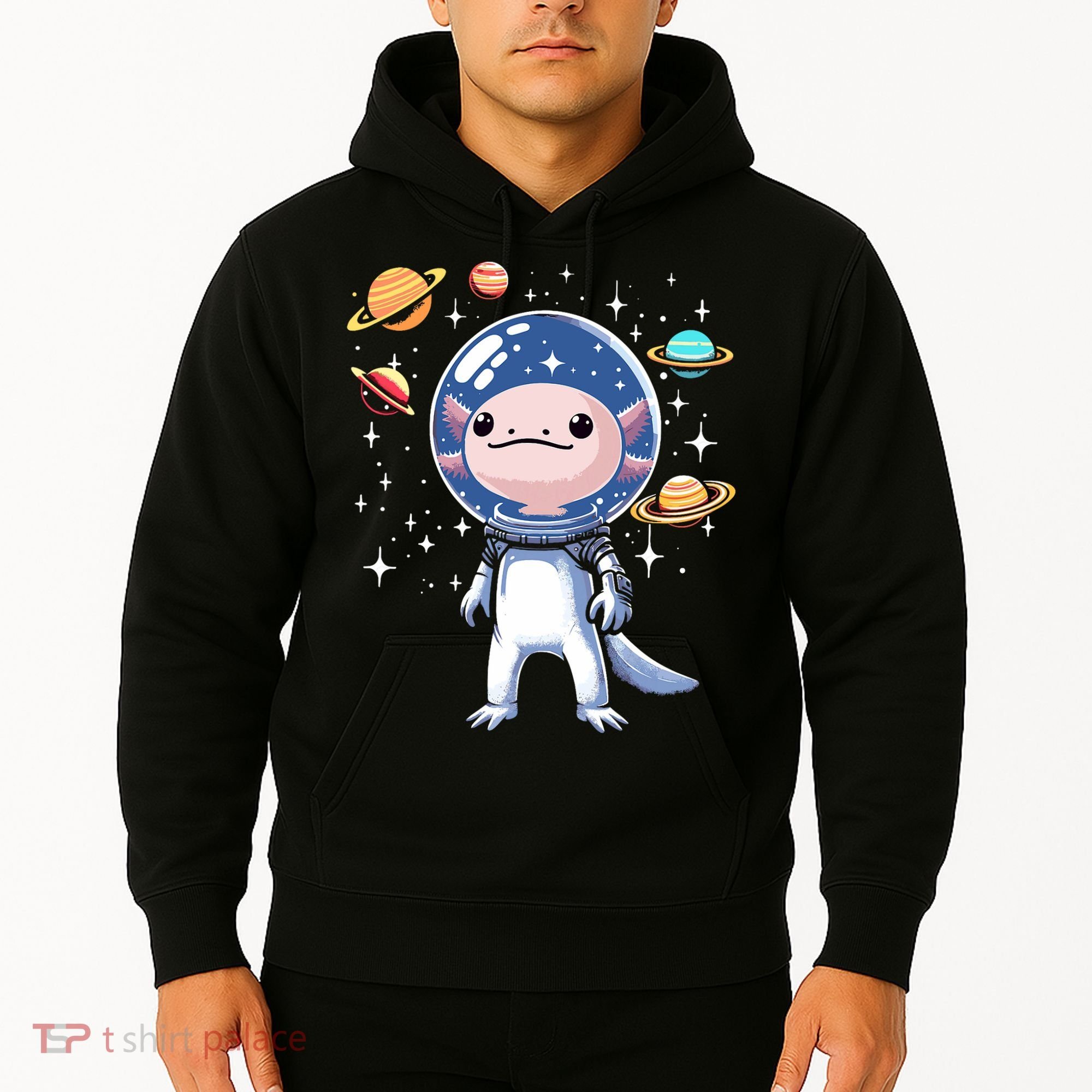 Space Axolotl Astronaut Planet Space Aesthetic Goth  Hoodie