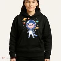 Space Axolotl Astronaut Planet Space Aesthetic Goth  Hoodie thumb 5