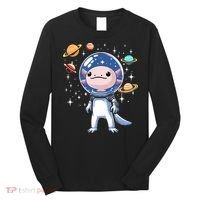 Space Axolotl Astronaut Planet Space Aesthetic Goth  Long Sleeve Shirt thumb 0