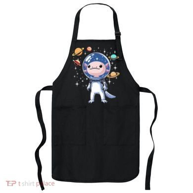 Space Axolotl Astronaut Planet Space Aesthetic Goth  Apron