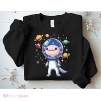 Space Axolotl Astronaut Planet Space Aesthetic Goth  Sweatshirt thumb 2
