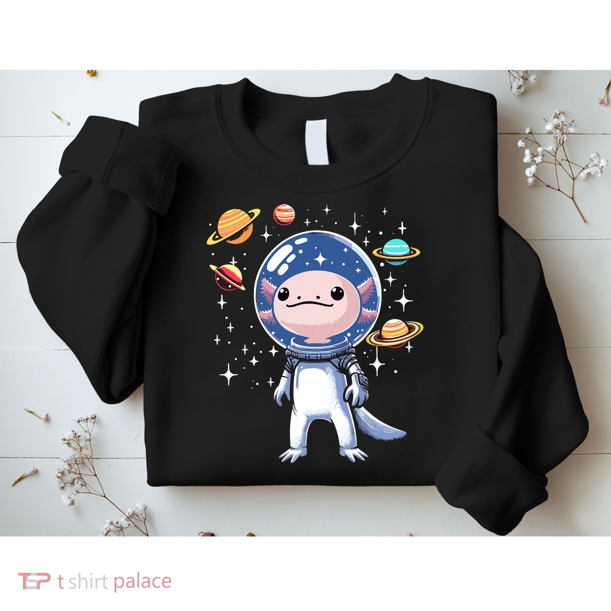 Space Axolotl Astronaut Planet Space Aesthetic Goth  Sweatshirt