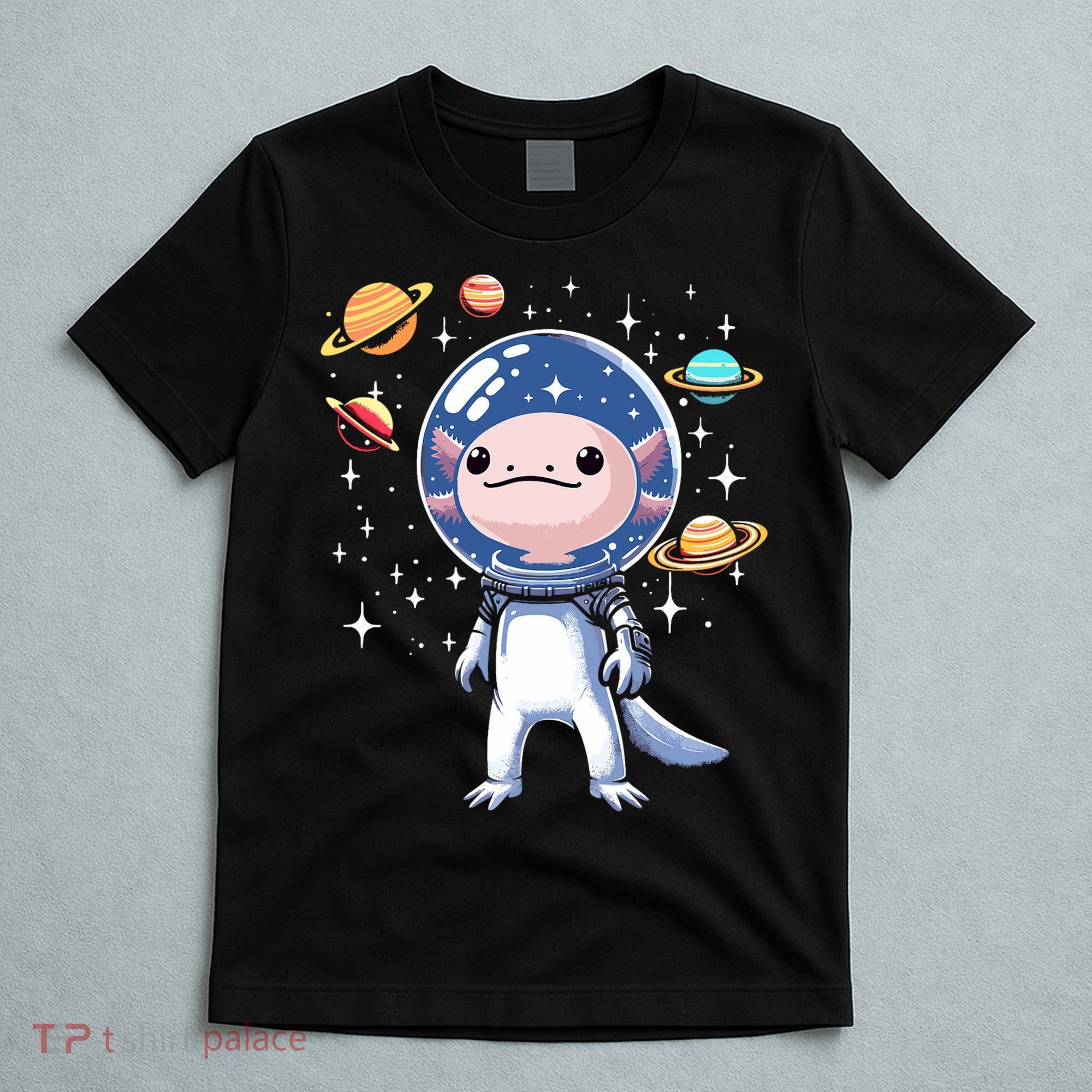 Space Axolotl Astronaut Planet Space Aesthetic Goth  T-Shirt