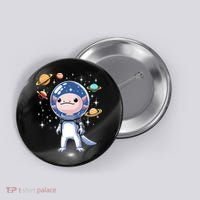 Space Axolotl Astronaut Planet Space Aesthetic Goth  Button thumb 0