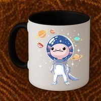 Space Axolotl Astronaut Planet Space Aesthetic Goth  Coffee Mug thumb 2