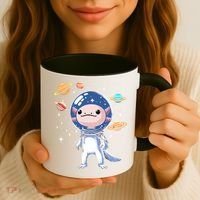 Space Axolotl Astronaut Planet Space Aesthetic Goth  Coffee Mug thumb 3