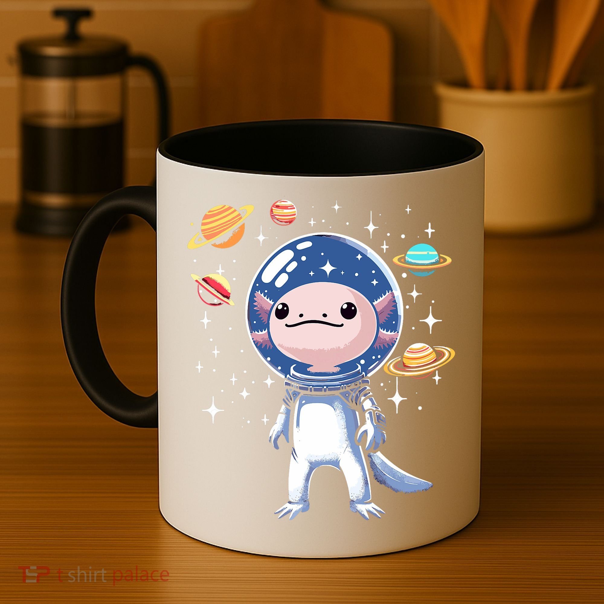 Space Axolotl Astronaut Planet Space Aesthetic Goth  Coffee Mug