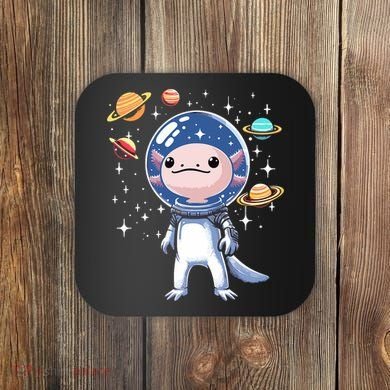 Space Axolotl Astronaut Planet Space Aesthetic Goth  Coaster