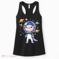 Space Axolotl Astronaut Planet Space Aesthetic Goth  Women's Tank Top thumb 0