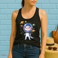 Space Axolotl Astronaut Planet Space Aesthetic Goth  Women's Tank Top thumb 2