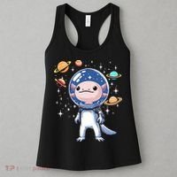 Space Axolotl Astronaut Planet Space Aesthetic Goth  Women's Tank Top thumb 3