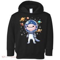 Space Axolotl Astronaut Planet Space Aesthetic Goth  Toddler Hoodie thumb 0