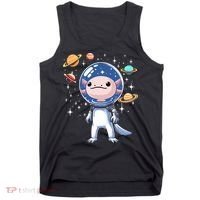 Space Axolotl Astronaut Planet Space Aesthetic Goth  Tank Top thumb 0