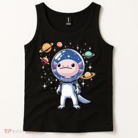 Space Axolotl Astronaut Planet Space Aesthetic Goth  Tank Top thumb 2