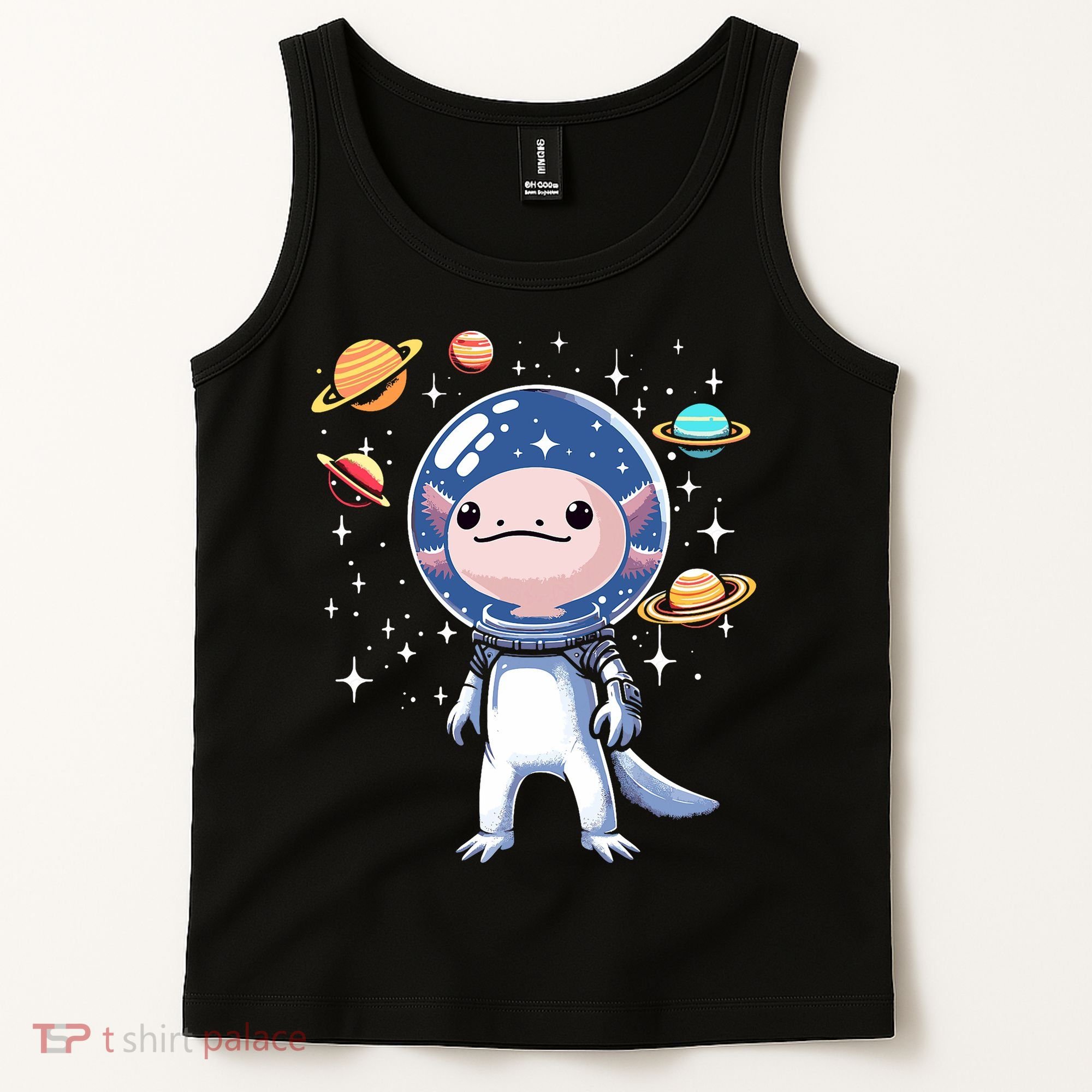 Space Axolotl Astronaut Planet Space Aesthetic Goth  Tank Top