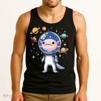 Space Axolotl Astronaut Planet Space Aesthetic Goth  Tank Top thumb 3