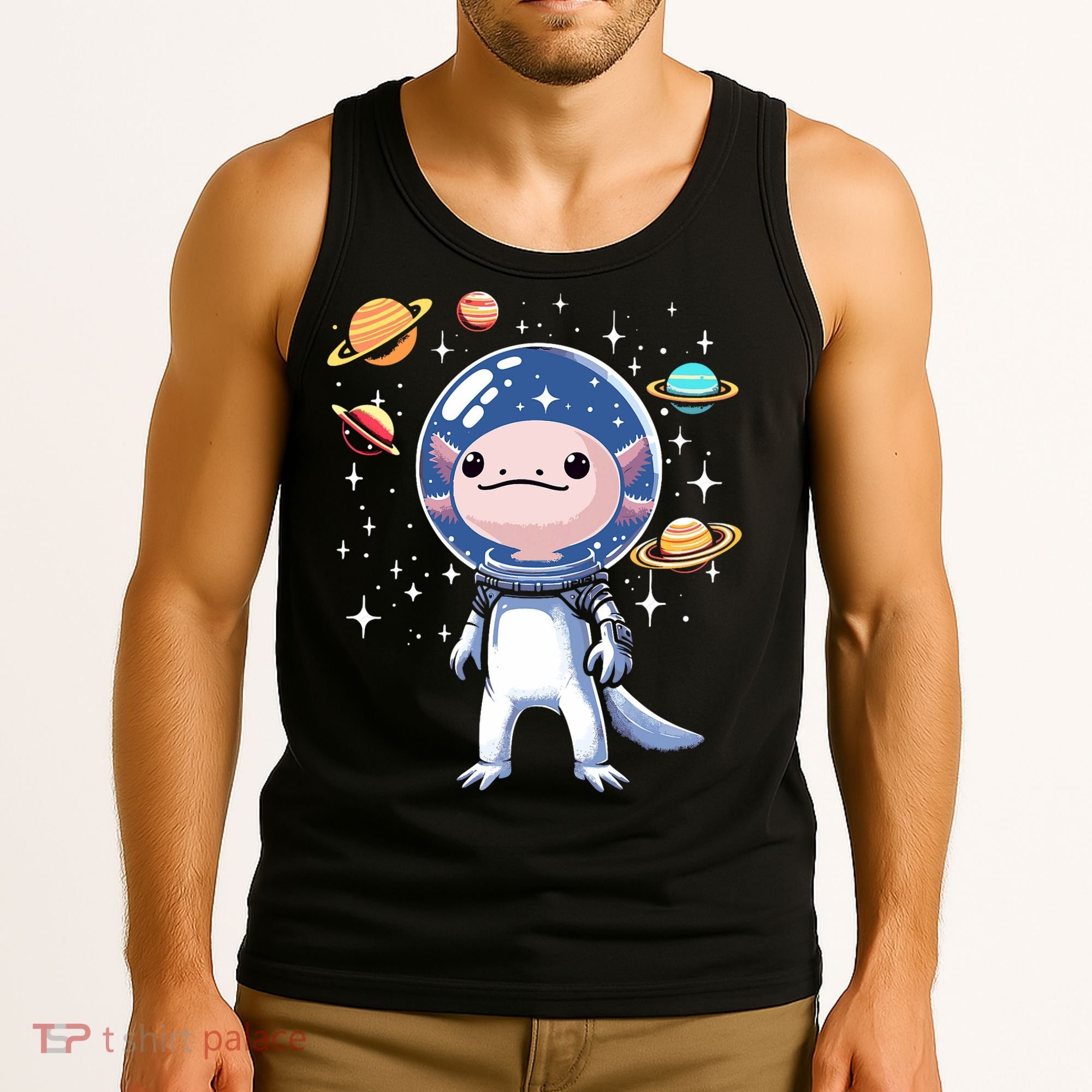 Space Axolotl Astronaut Planet Space Aesthetic Goth  Tank Top